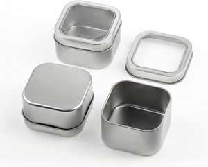 Échantillons Gratuits Disponibles – Boîte Métallique Carrée Personnalisée avec Fenêtre Transparente pour Emballage Alimentaire et Gâteaux - Product Image 3