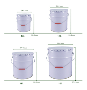 5 gallon có thể tái chế kim loại sơn <span class=keywords><strong>tin</strong></span> xô 20 lít khóa vòng nắp và xử lý kim loại thùng - Product Image 5