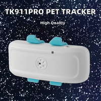 Traceur GPS pour animaux TKSTAR TK911Pro 4G LTE, dispositif anti-perte pour animaux, son, lumière, compteur de pas, suivi en ligne gratuit, positionnement GPRS GSM