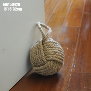 Decorative Floor <strong>Door</strong> Rope <strong>Knot</strong> <strong>Door</strong> <strong>Stop</strong> with Handle Decorative Weighted Twisted <strong>Knot</strong> Jute Doorstop - Product Image 5