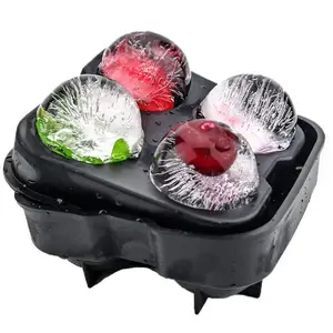 4 kaviteler dondurma topu kalıp silikon yapımı buzluk dondurucu makinesi