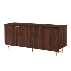 <span class=keywords><strong>Aparador</strong></span> de acento de gabinete de almacenamiento largo moderno con puertas acanaladas verticales - Product Image 5