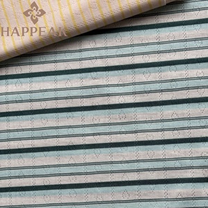 Tissu en polyester rayé HAPPEAK, tissu ajouré en pointelle <span class=keywords><strong>de</strong></span> qualité supérieure pour vêtements pour enfants durables - Product Image 6
