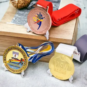 Factory Design Marathon 5k 10k 20k Finisher Laufen Custom Metal Sport Medaille Blank Zink legierung 3D Gold Award
