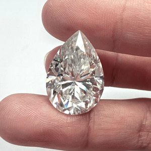 Piedra de Moissanita Blanca de Color DE, Corte Pera, Cultivada en Laboratorio, en Forma de Gota de Agua, Gema Suelta para la Fabricación de Anillos - Product Image 1
