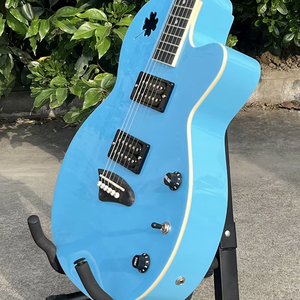 <span class=keywords><strong>Chitarra</strong></span> Elettrica Stile Acustico con Cutaway, Colore Blu Lucido, Marca Aiersi, con Pickup HB, Strumento a Corda Elettronico Personalizzato - Product Image 1