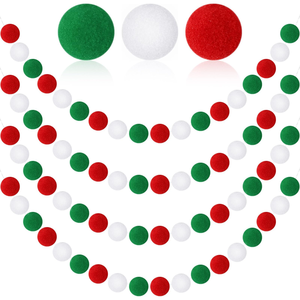 Couleur personnalisée faite à la main 1.5 cm 2 cm 2.5 cm 3 cm boules de feutre de laine guirlande feutre <span class=keywords><strong>pompon</strong></span> chaîne décoration de noël - Product Image 1