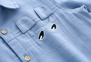 Vêtements pour garçons Boutique de vêtements pour garçons Chemise décontractée à manches longues en coton à motif abstrait de boutique en ligne en gros - Product Image 6