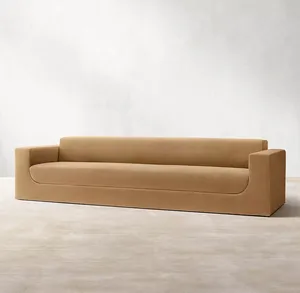 手工设计沙发客厅室内家具实木木质长沙发沙发
