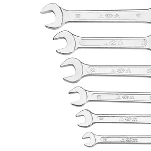 Jeu <span class=keywords><strong>de</strong></span> clés plates à double extrémité et clés à molette - Matériel CRV, kit d'outils <span class=keywords><strong>de</strong></span> réparation automobile, chromé, qualité industrielle - Product Image 3