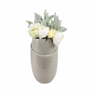 Grande Vaso Ovale in Ceramica con Bordo Stratificato per Soggiorno e Arredamento Casa, Vaso per Fiori per Camera da Letto, Vanità e Cucina - Product Image 2