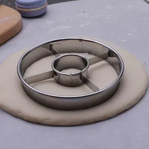 Бытовая форма для выпечки «сделай сам» из нержавеющей стали, большая форма для печенья, круглых пончиков, резак для пончиков, резаки для пончиков