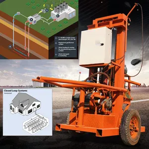 Mesin rig bor sumur tabung kecil, mesin Rig bor sumur air inti borehole bawah tanah panas
