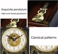 Jam Dinding Kayu Solid Klasik Gaya Eropa, Musik Westminster Temple Time Reporting, Jam Quartz untuk Dekorasi Rumah