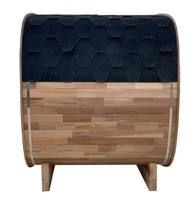 Sauna de lujo de cedro rojo canadiense en forma de cubo, impermeable, para jardín exterior. |   Spa para el Hogar de 4-6 Personas
