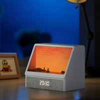 Réveil lumineux 3D simulé de haute qualité avec fonction audio Bluetooth pour la maison et le bureau