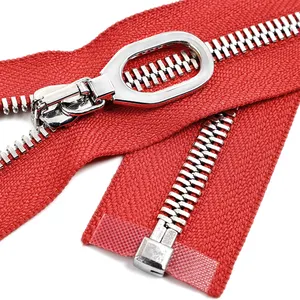 Factory Wholesale Instant Zipper Clips For Handbag Bags Custom Che Titanium Alloy Metal Zipper Y Teeth Zips Large Metal Zipper