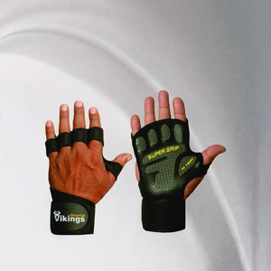 Guantes de Levantamiento de Pesas Vikingos Orientales con Soporte para Muñeca, Transpirables, Antideslizantes, con Cierre de Gancho y Bucle, para Entrenamiento de Fuerza y Fitness - Product Image 3