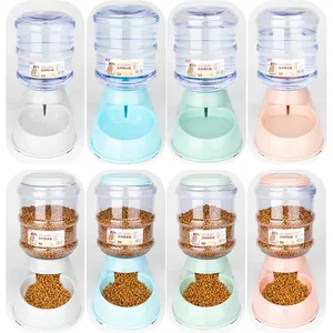 Modern Adjustable <b>Automatic</b> Dog & Cat Feeding <b>Water</b> Bowl with Plastic <b>Dispenser</b>-Pet Supplies - Product Image 3