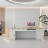 Bureau d'accueil moderne pour hôpital et supermarché - Multifonctionnel, taille/couleur/logo personnalisables, utilisation commerciale durable