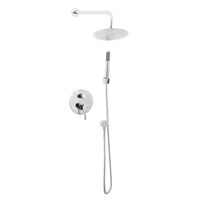 SANIPRO Robinet Mitigeur Chaud/Froid 2 Fonctions Encastré en Laiton pour Salle de Bain avec Douchette Plafond SS201 et Douchette à Main