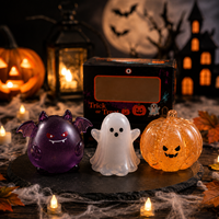 Jouet anti-stress souple et sensoriel à presser en forme de fantôme, citrouille et démon d'Halloween, en maltose, ensemble cadeau pour enfants et adultes