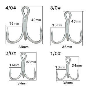 Wholesale <strong>Hook</strong> High Carbon Steel Fishing Treble 4X <strong>Hooks</strong> <strong>for</strong> Metal Jigging Matt Tin Treble <strong>Hook</strong> - Product Image 1