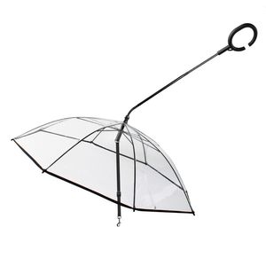Parapluie inversé transparent manuel pour animaux de compagnie, protection contre la pluie, dôme transparent avec crochet de suspension pour la promenade - Product Image 1