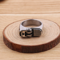Bague créative gothique punk en acier inoxydable pour homme, plaquée argent avec forme de briquet, pour mariages et fiançailles, marque HY
