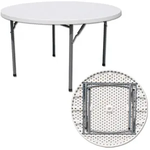 Оптовый дешевый круглый пластиковый складной столик для свадебных банкетных столов и стульев для мероприятий