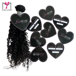 Custom Waterproof PVC Hair Tags Heart-Shaped Hang Tags Sustainable Paper <b>Labels</b> String Style Printed Design - Product Image 1