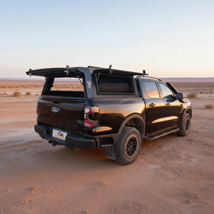 SEMRISE Couvre-caisse de camionnette en aluminium noir avec capacité de 501L-600L, installation facile pour <span class=keywords><strong>Toyota</strong></span> Hilux Vigo Revo - Product Image 1