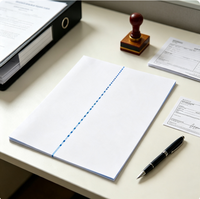 Papier en pâte de coton biodégradable et écologique avec fil de sécurité bleu personnalisé pour certificats, documents, bons de réduction, anti-contrefaçon