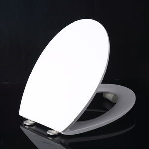 Siège de toilette commercial ultra-mince UF à fermeture douce, charnière en acier inoxydable, dépose rapide à une touche, résistant aux salissures pour salle de bain - Product Image 5