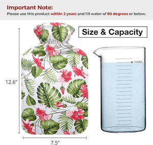 Bouteille d'eau chaude personnalisée de haute qualité en gros de 2000 ml avec housse en polaire, logo personnalisé et <span class=keywords><strong>couverture</strong></span> en polaire - Product Image 2