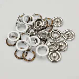 Clothing Accessories Lead Free 333# 11mm Brass Metal Ring Prong Snap Button4 Parts Baby Clothes Stud Fasteners
