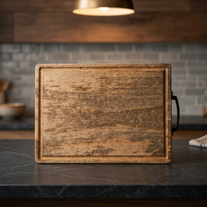 Tabla de Cortar Rectangular de Madera Hecha a Mano de Primera Calidad con Asa para Preparación de Alimentos en la Cocina, Servicio y Uso en Restaurantes - Product Image 3