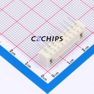 WAFER-HA2.54-9PWZ-Y62 Wire-to-Board Pin Header Bent Lead Through Hole,P=2.5mm Connector 1x9P 2.5mm Right Angle Insert XHB - Product Image 2