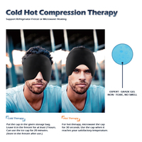 Soulagement de la migraine Gel Ice Cap Réutilisable Refroidissement Maux de tête Pack de glace pour la tension Stress Hangover Puffy Eyes Soft Cold Therapy HeadWrap