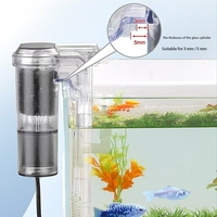 Petit aquarium écologique avec filtre externe transparent réglable Filtre d'aquarium suspendu pour cascade murale