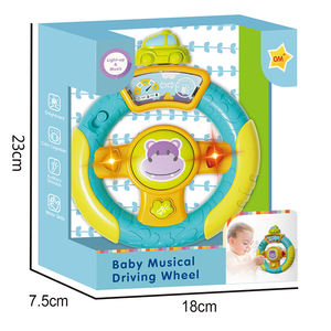 <span class=keywords><strong>Juguete</strong></span> de <span class=keywords><strong>volante</strong></span> de plástico para niños MILI, simulación de educación temprana con corbata de luces de música electrónica para coche de bebé - Product Image 3