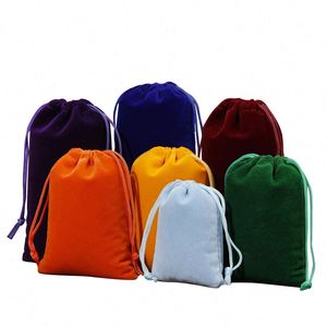 Wholesale Custom Recyclable Velvet <b>Drawstring</b> Gift Bag with Hot Stamping Logo for Jewelry Watch Eyewear <b>Bracelets</b> Earrings - Product Image 5