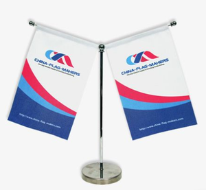 Hot Sell <b>Mini</b> Polyester Desk Flag for Indoor Advertising Custom Promotion Gift Printed <b>Table</b> Flag - Product Image 1