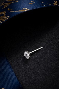 Classic PT950 Platinum 0.62ct Princess Cut Lab Grown <b>Diamond</b> Stud <b>Earrings</b> | Princess Cut Lab Created <b>Diamond</b> Wedding Jewelry - Product Image 6