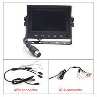 EMV EMT-516 Sistema de Cámara CCTV Inalámbrica para Automóvil AHD 1080P de 5 Pulgadas, GPS Estéreo, Pantalla Dividida de 4 Canales, Monitor de Visión Trasera Cuádruple IPS/TFT
