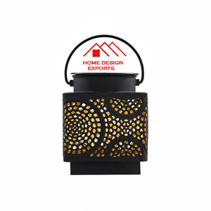 Lanterne de table de conception faite à la main en noir fini lanterne murale en métal lanterne en fer pour mariage et décoration intérieure - Product Image 1