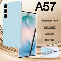A57 Nuevo Teléfono Inteligente 5G de Gama Alta con Pantalla HD de 7.3 Pulgadas, 8000 mAh, Cámara Trasera de 108 MP + Cámara Frontal de 72 MP, Ideal para Fotografía Diaria