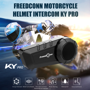 KY KY Pro müzik paylaşımı kask kulaklık interkom FM radyo 6 ridres 1000M üçüncü parti markaları bağlamak motosiklet interkom - Product Image 2