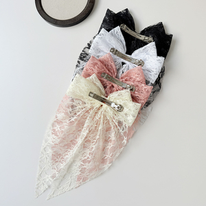 Accessori per Capelli Eleganti da Donna: Fermagli con Fiocco in Pizzo, Grandi Fiocchi per Capelli con Nastro Lungo, Clip Dolci per Coda di Cavallo, Fermagli Personalizzabili - Product Image 5