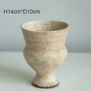 Macetas de urna de cerámica para plantas al aire libre, paquete de 2 macetas redondas clásicas de arcilla, maceta tradicional para porche delantero de interior <span class=keywords><strong>Beige</strong></span> - Product Image 6